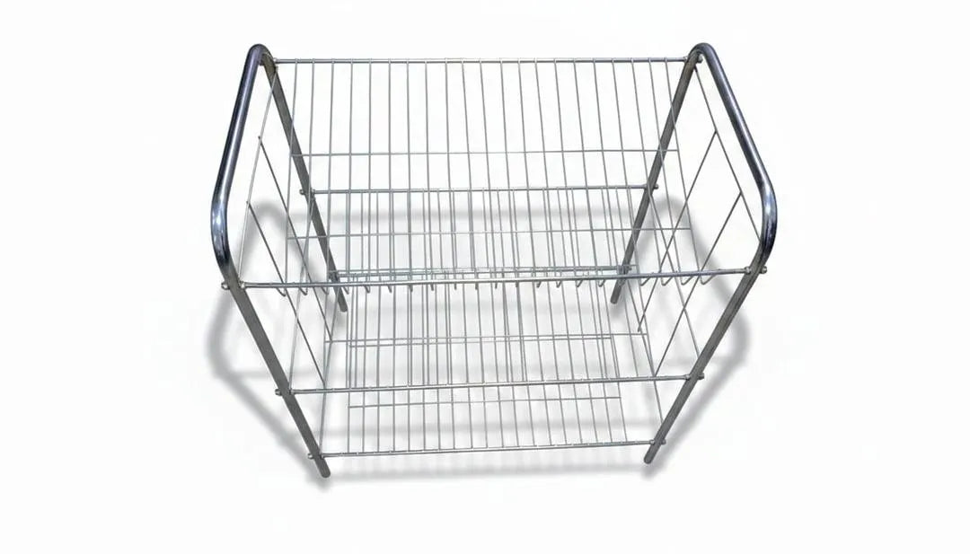 Stainless Steel 3-Tier Shoe Rack Silver