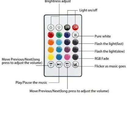 Rechargeable Bluetooth LED Music Light with Remote Control Multicolor