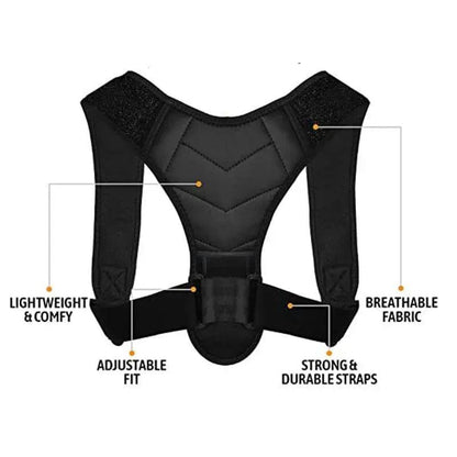 Portable Posture Corrector Belt Black Large Size