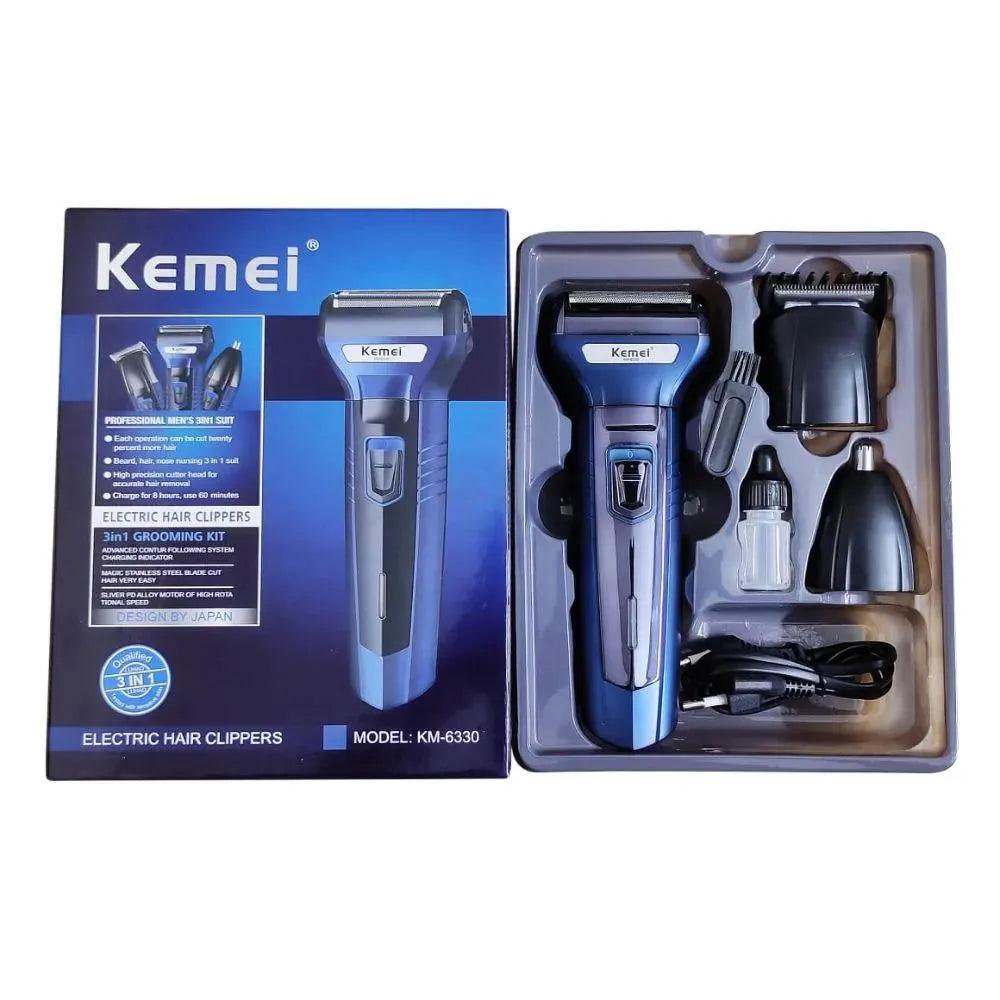 High Quality 3 In 1 Electric Foil Shaver Rechargeable Cordless Hair Clipper Beard Nose Hair Trimmer Razor Grooming Kit