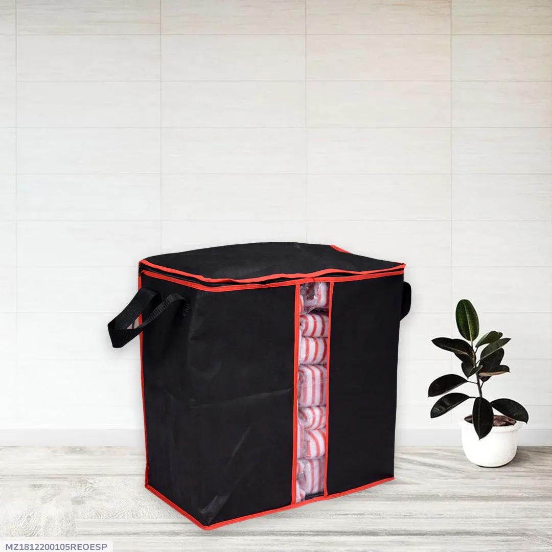 Black Storage Bag for Wardrobe Organiser 2 Pcs