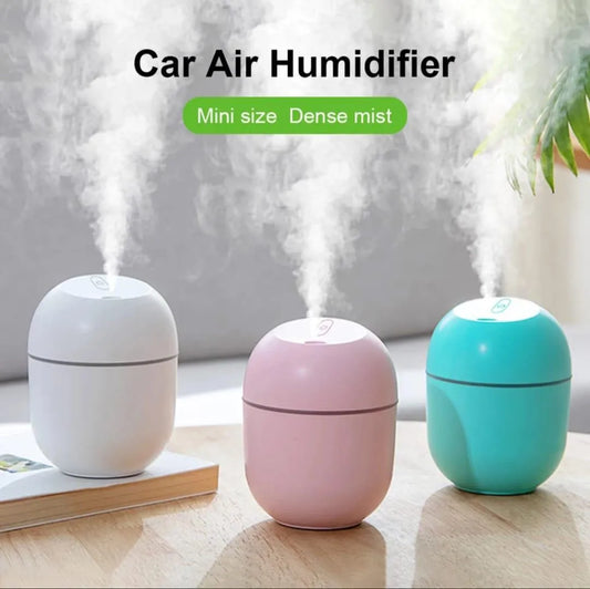 Portable Car Air Humidifier with LED Night Lamp