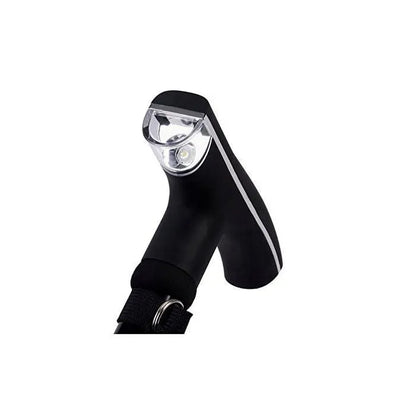 Folding LED Walking Stick Black Portable for Elderly