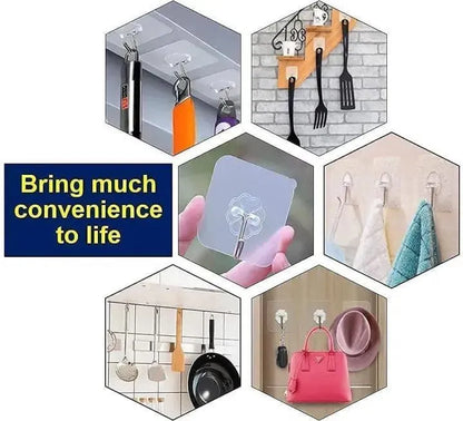 Waterproof Wall Hooks 10Pcs ABS Plastic Home Essentials