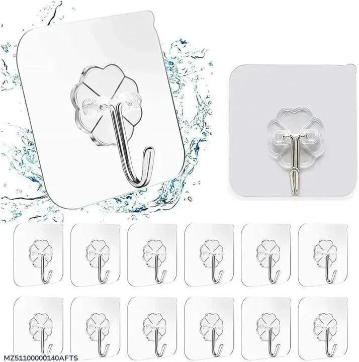 Waterproof Wall Hooks 10Pcs ABS Plastic Home Essentials