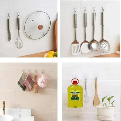 Waterproof Wall Hooks 10Pcs ABS Plastic Home Essentials