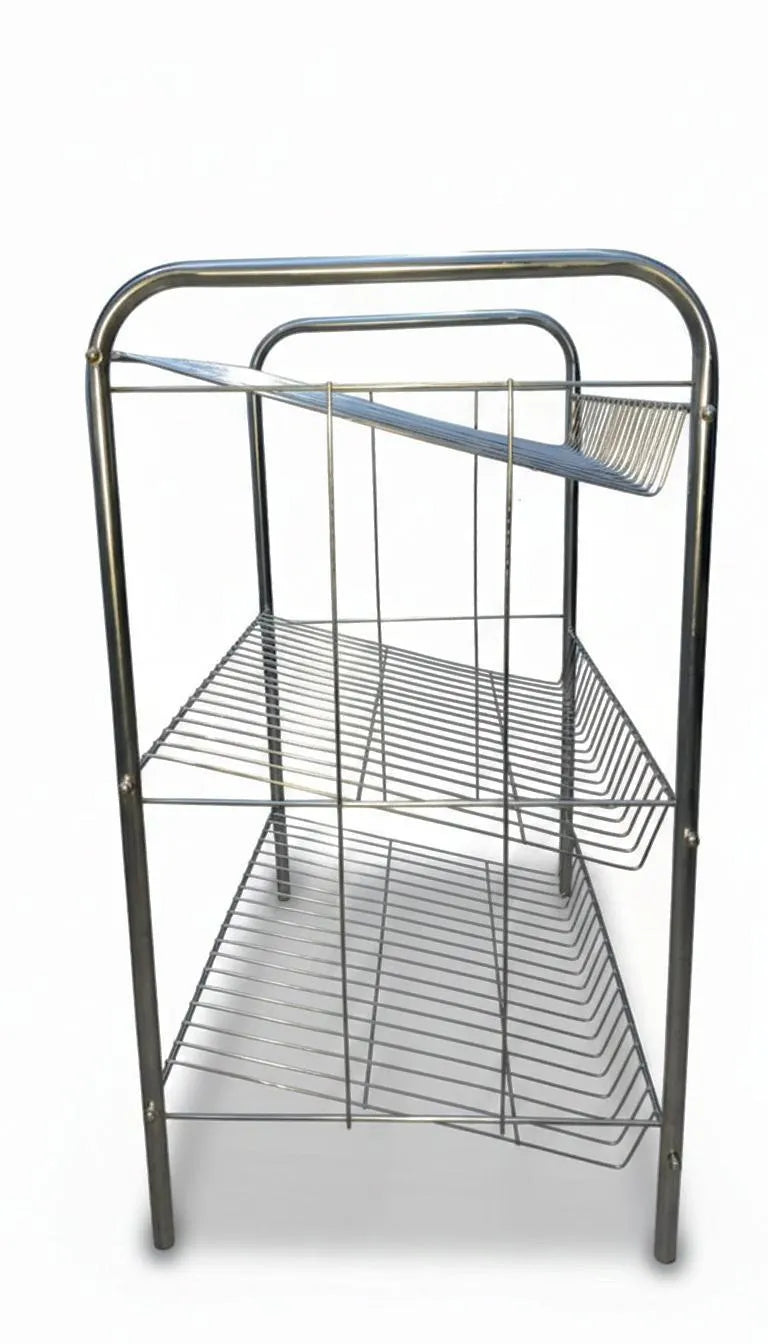 Stainless Steel 3-Tier Shoe Rack Silver
