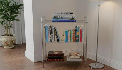 Stainless Steel 3-Tier Shoe Rack Silver