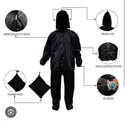 2 Pcs Parachute Rainsuit