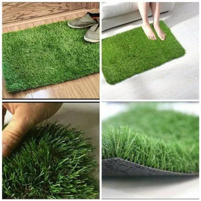 Green Artificial Grass Door Mat for Home Entrance