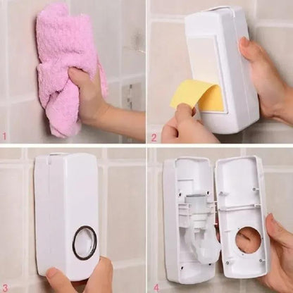 White Toothpaste Dispenser & Brush Holder for Bathroom Organization
