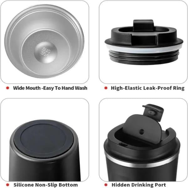 Double Wall Vacuum Travel Coffee Mug with Lid