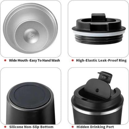 Double Wall Vacuum Travel Coffee Mug with Lid
