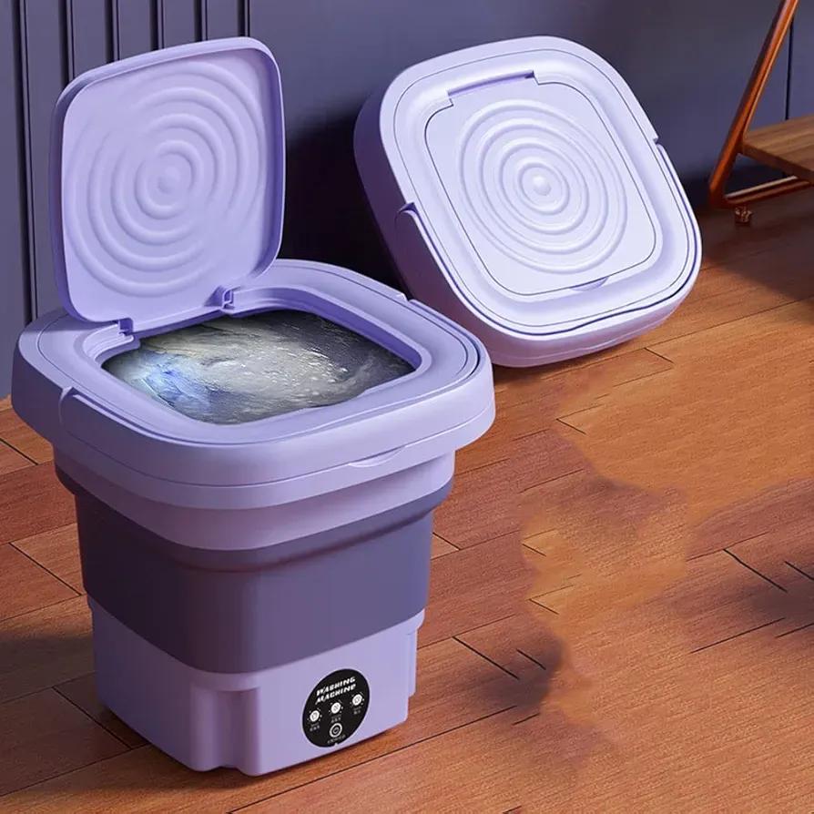 Portable Mini Washing Machine Purple Rechargeable ABS