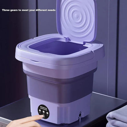 Portable Mini Washing Machine Purple Rechargeable ABS